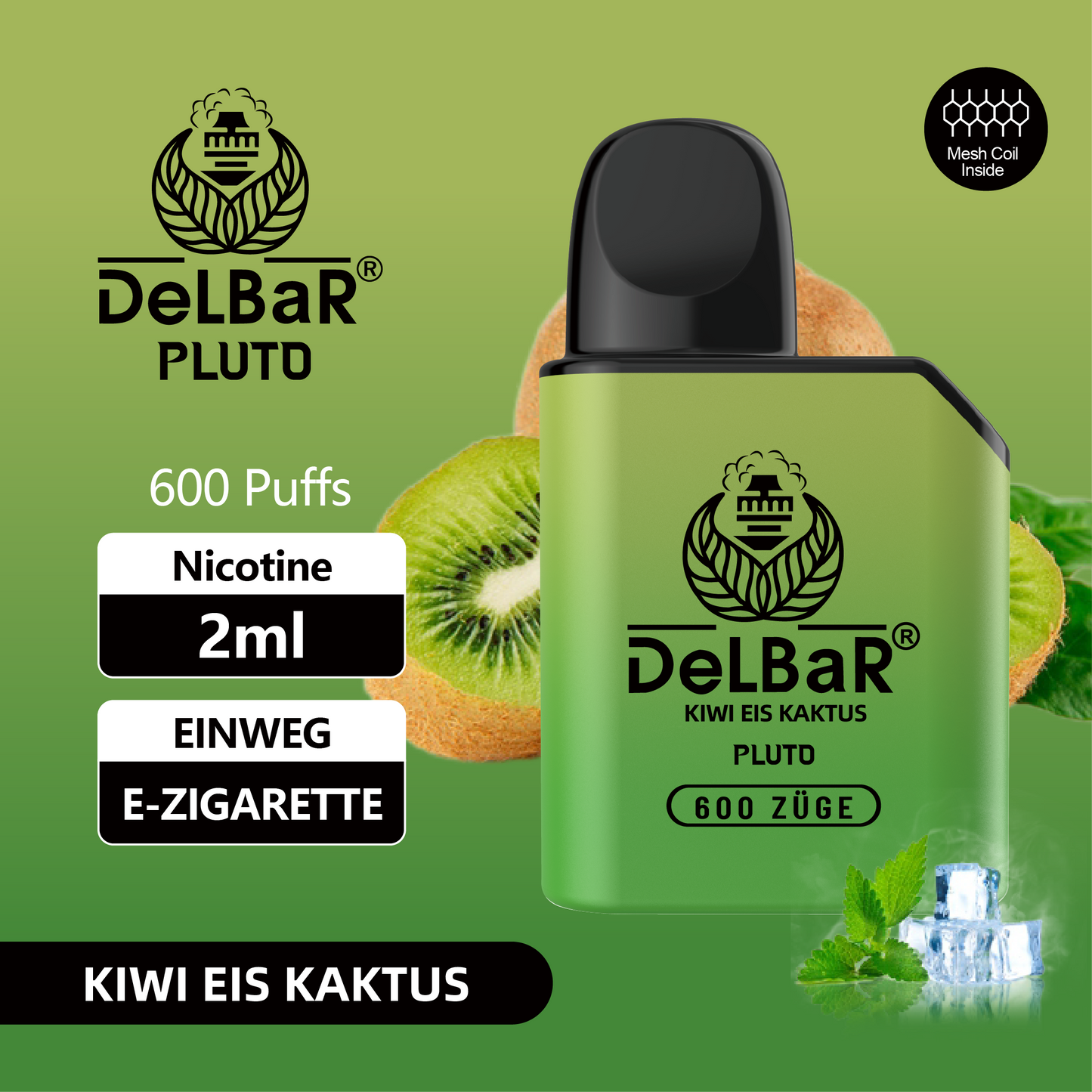 DeLBaR PLUTO Kiwi Eis Kaktus