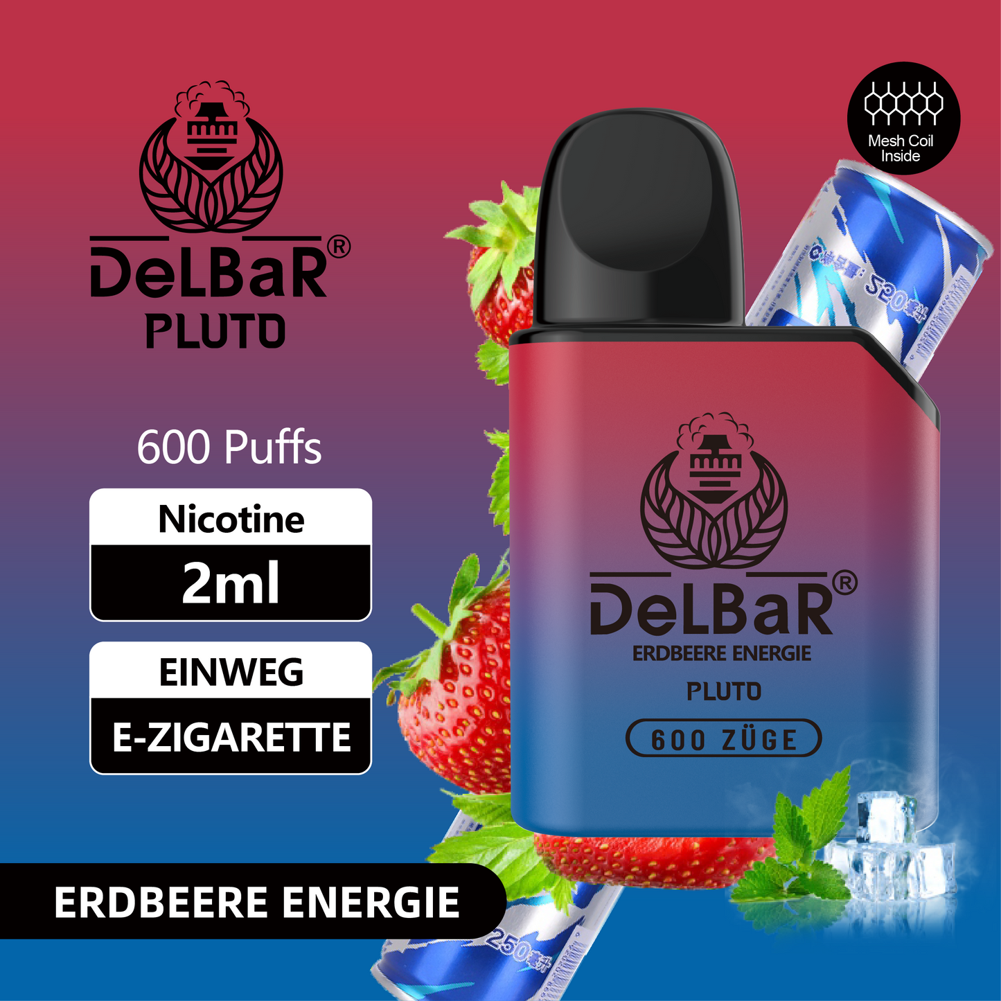 DeLBaR PLUTO Erdbeere Energie