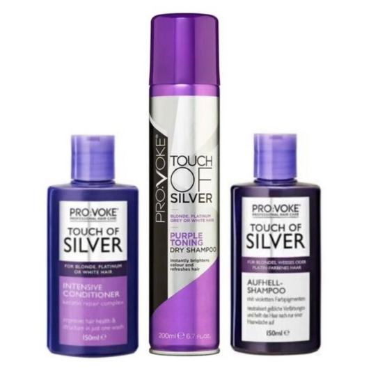 3er Packs PRO:VOKE TOUCH OF SILVER Conditioner / Shampoo / Trockenshampoo