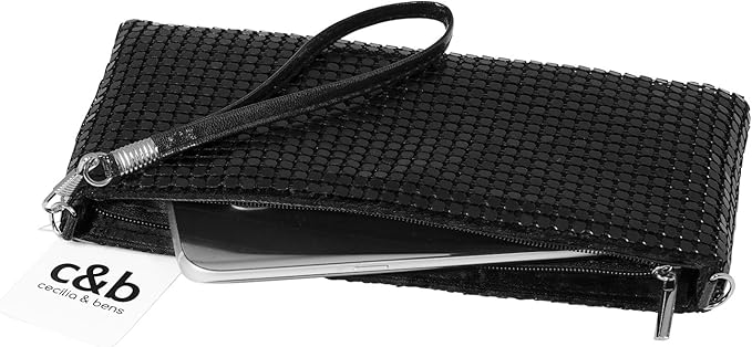 cecilia&bens 20er Jahre Clutch | Damen Umhängetasche klein mit Pailletten inkl. Handschlaufe | mini Tasche in 3 Farben