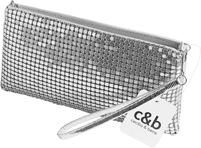 cecilia&bens 20er Jahre Clutch | Damen Umhängetasche klein mit Pailletten inkl. Handschlaufe | mini Tasche in 3 Farben