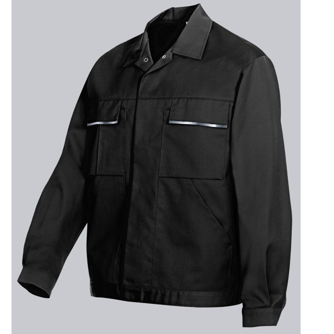 BP® Arbeitsjacke mit verdeckten Knöpfen schwarz