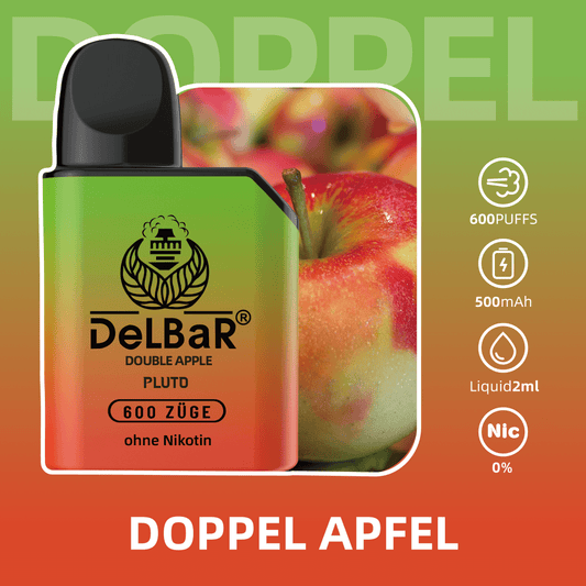 DeLBaR PLUTO Doppel Apfel (ohne Nikotin)