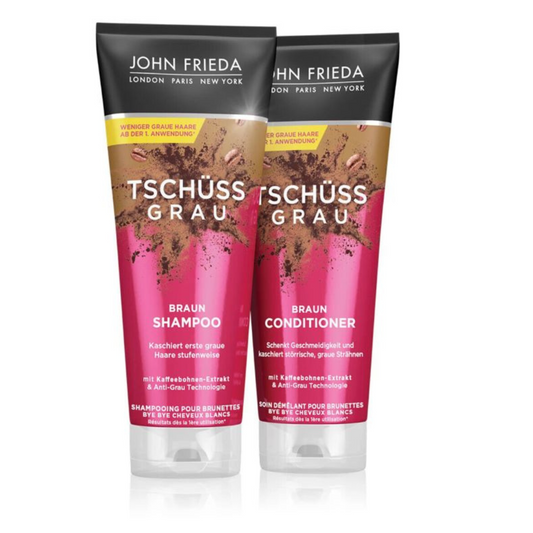 3er Pack John Frieda Tschüss Grau Braun Shampoo / Conditioner 250 ml