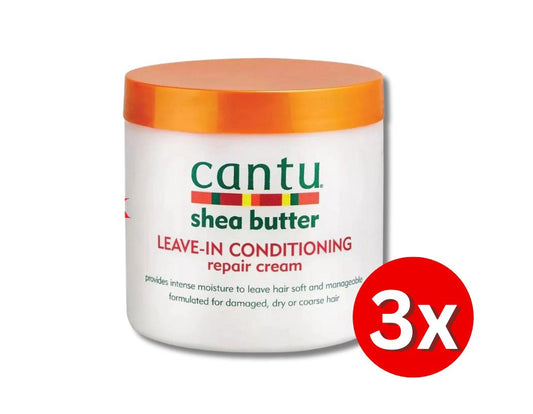 3er Pack Cantu Sheabutter Leave-In Conditioning Repair Cream 453 Gramm (41)