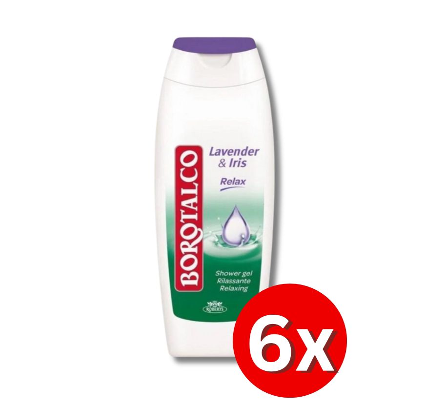6er Pack Borotalco Relax Duschgel Unisex Body Lavendel - 250 ml (18)