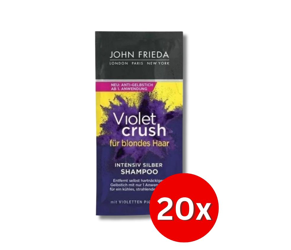 20er Pack JOHN FRIEDA Violet Crush Intensiv Silber Shampoo 25ml (149)