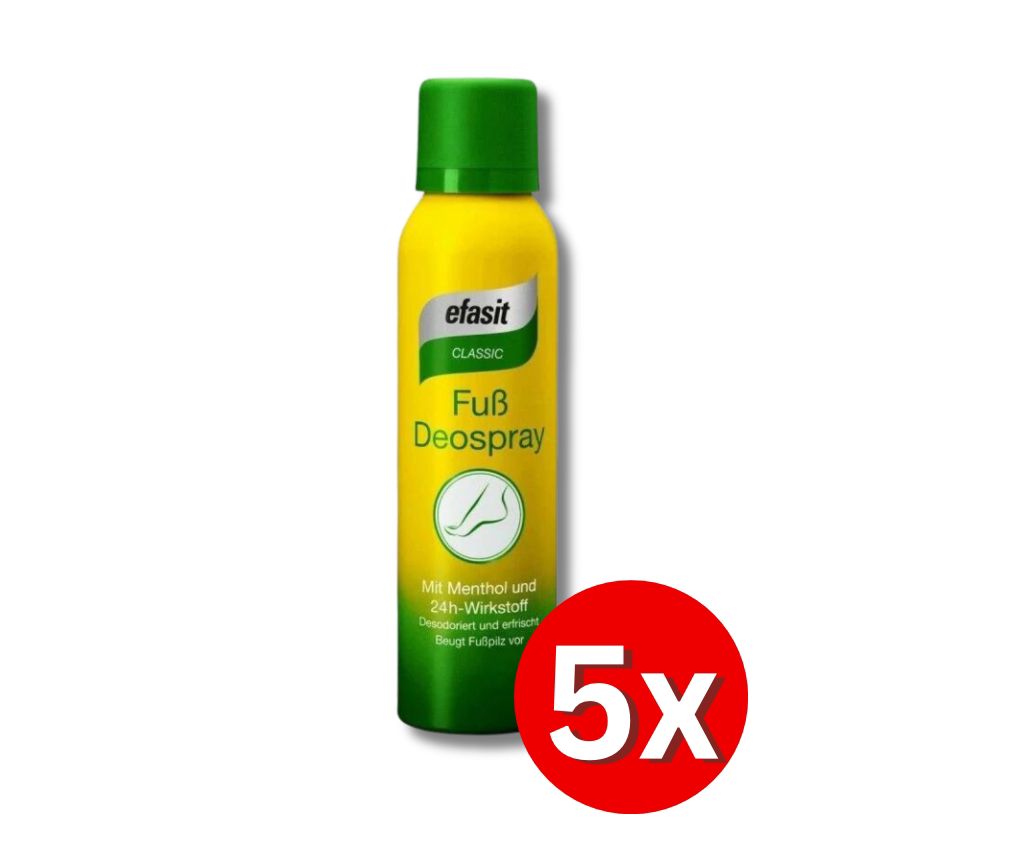 5er Pack efasit® CLASSIC Fuß Deospray 150ml (27)