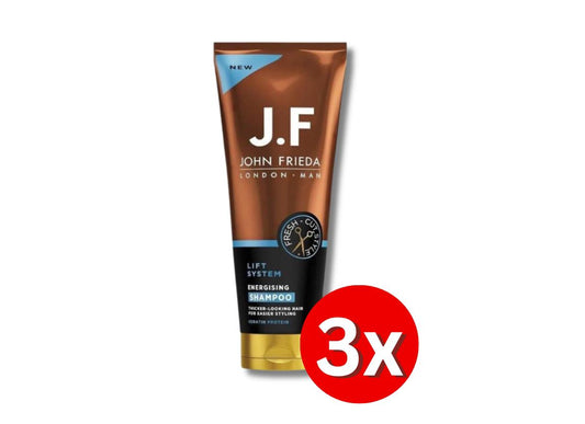 3er Pack John Frieda Man Shampoo Lift System Energising JF Keratin Protein 250ml (170)