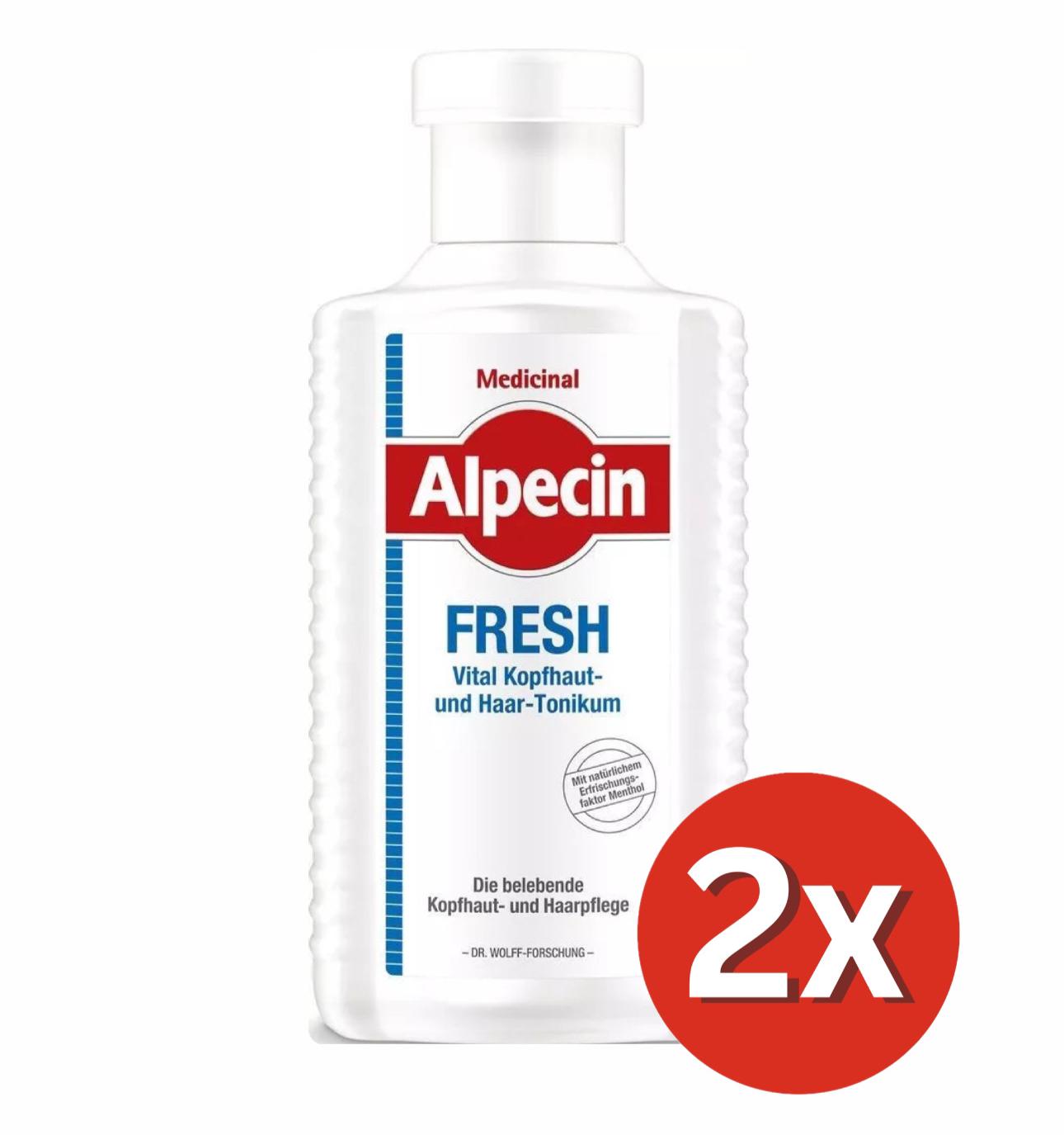 2er Pack Alpecin Medicinal Fresh Vital Kopfhaut Haartonikum 200ml (2)