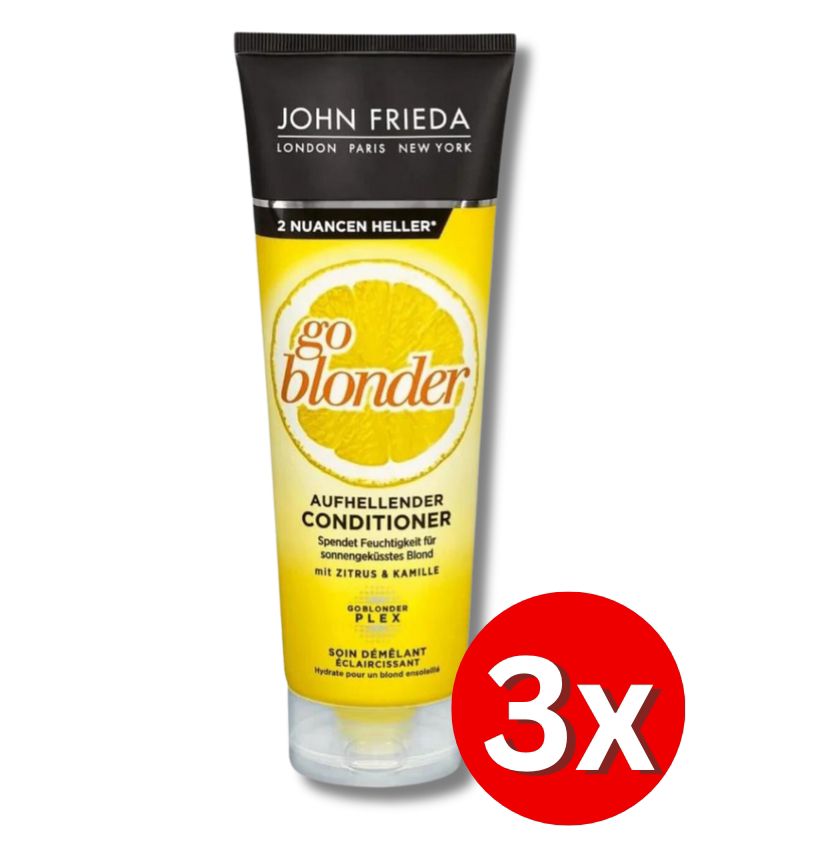 3er Pack John Frieda go blonder aufhellende Produkte 250 ml