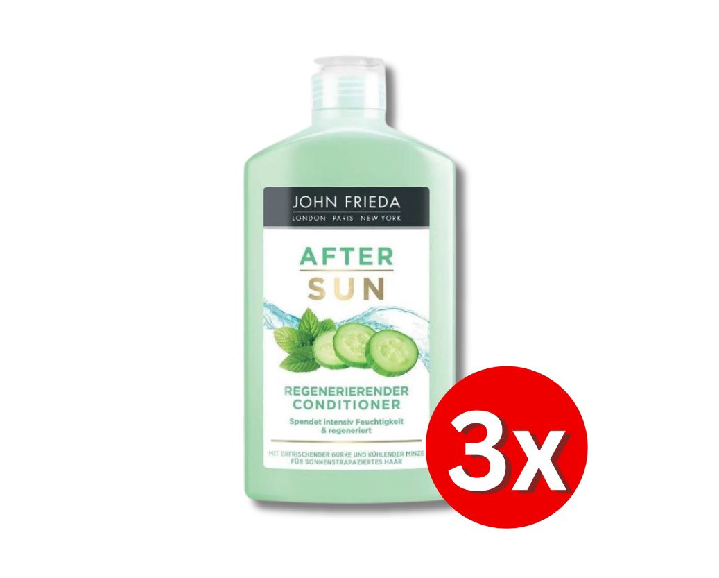 3er Pack John Frieda After Sun Shampoo Conditioner 250ml