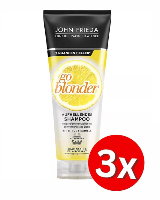 3er Pack John Frieda go blonder aufhellende Produkte 250 ml