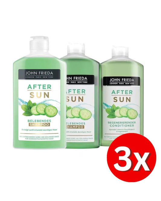 3er Pack John Frieda After Sun Shampoo Conditioner 250ml