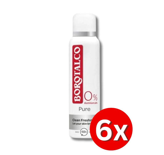 6er Pack Borotalco Deo Spray 150ml  (fünf verschiedene Duftrichtungen)