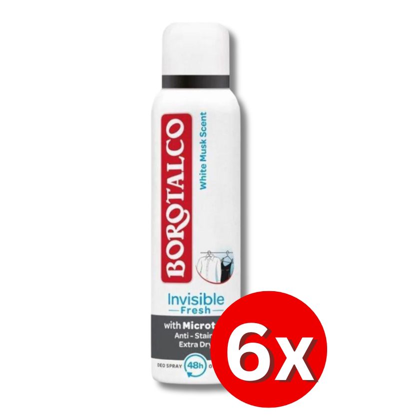 6er Pack Borotalco Deo Spray 150ml  (fünf verschiedene Duftrichtungen)
