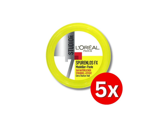 5er Packs L'Oreal Paris Studio Line Fiber Paste und Modellier-Paste Remix Spurenlos FX
