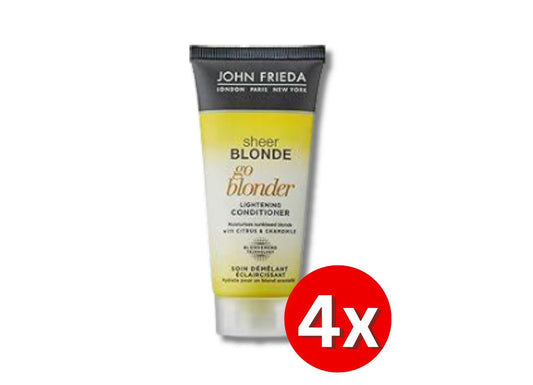 4er Pack John Frieda Sheer Blonde go blonder Shampoo und Conditioner 50ml