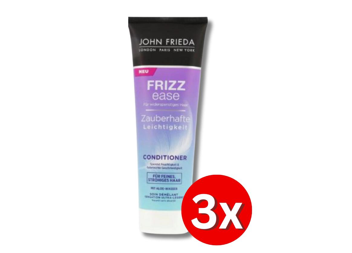 3er Pack John Frieda Frizz Ease Zauberhafte Leichtigkeit Shampoo / Conditioner 250ml