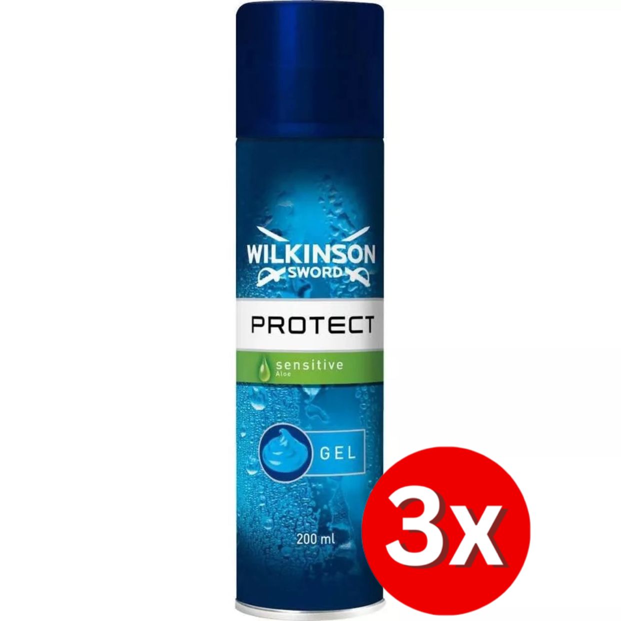 3er Pack Wilkinson Sword 200ml Protect (58) 240ml Hydro (59) Rasiergel